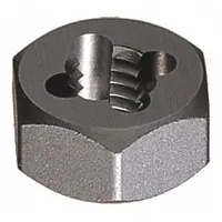 CLE-LINE Hex Threading Die: 1 1/2"-6 UNC, 2 9/16 in Hex Wd, High Speed Steel (MPN C77650)