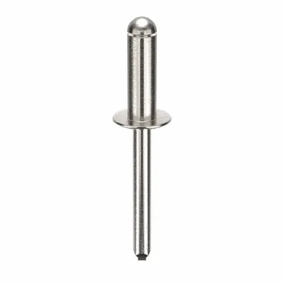POP AVDEL Domed-Head Blind Rivet, 0.249" dia, 2 4/91" L, 100 PK - Domed-Head Blind Rivets