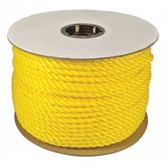 APPROVED VENDOR Light-Weight Utility Rope, 1/4 in Dia, 210 lb Working Load Limit, Yellow