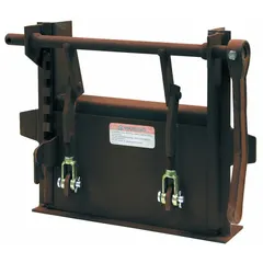 Steel inspection door with a 13-3/4 in wide by 7-1/4 in high opening. Zinc chromate finish provides corrosion resistance. Designed for access to vehicle components on heavy dump trucks.