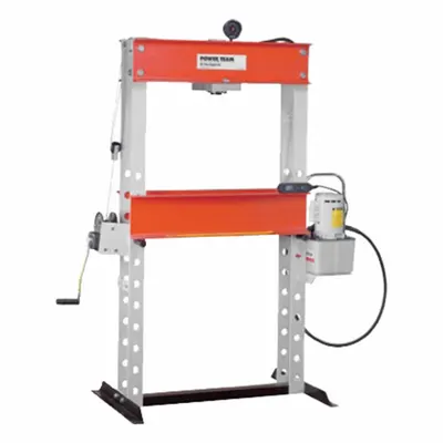 POWER TEAM Hydraulic Presses: Air, H-Frame - Air-Operated H-Frame Hydraulic Presses