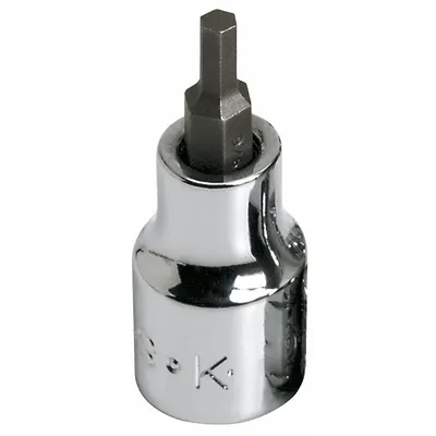 SK PROFESSIONAL TOOLS Socket: 3/8 in Drive Size, Hex Tip, 3/16 in Tip Size - Hex Bit Sockets