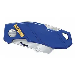 Assisted-opening utility knife with a 4-inch bi-metal blade and 5 3/4-inch overall length. Metal construction includes one blade and a pocket clip. Designed for cutting and trimming tasks in construction, maintenance, and general industrial work.