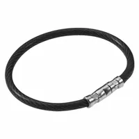 Twisty Key Ring: 1 1/2 in Key Ring Dia, Metal, Black, 5 PK (MPN 8112005)