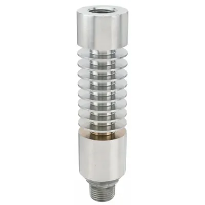 ASHCROFT 041198SS50 Finned Siphon, 316 Stainless Steel, 1/2 in NPT, 6 in Lg - Finned Siphons