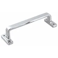 SUGATSUNE Pull Handle: Unthreaded Holes, Stainless Steel, Silver, M6 Screw Size, 1.024 in (MPN FT-280)