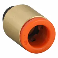 SMC Push-Fit Adapter Fitting: 1/4 in OD x 1/4 in Pipe Size, Push-to-Connect x MUNF, Brass, White (MPN KQ2S07-32A)