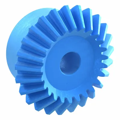 KHK GEARS Miter Gear: For 90° Shaft Angle, Module m 1.5, 25 Teeth, Nylon, 8 mm Bore Dia - Straight Teeth Metric Miter Gears