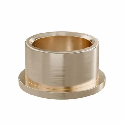 OILITE Flanged Sleeve Bearing: Bronze, SAE 841, 1 in Bore, 1 1/4 in OD, 3/4 in Lg - Lubricated General Purpose Metallic Flanged Sleeve Bearings