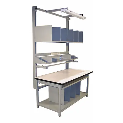 PRO-LINE Workstation: 750 lb Wt Capacity, 30 in Min Tabletop Ht, 36 in Max Tabletop Ht - Laminate-Top Packing Tables