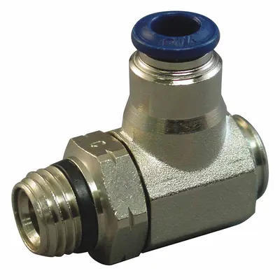 AIGNEP USA Universal Flow Control: Elbow Fitting, Screw, 3/8 in Valve Body Size - Elbow-Style Speed Control Valves
