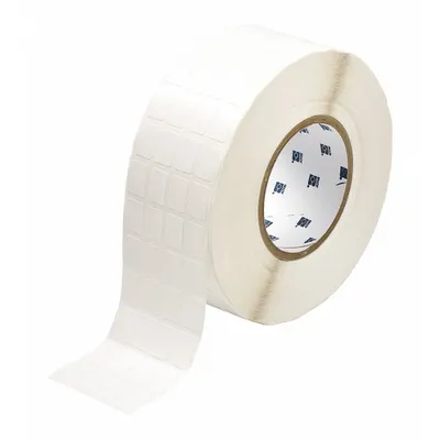 BRADY Wraparound Label: 3/4 in x 1/2 in, Nylon, Black on White - Brady Precut Label Rolls