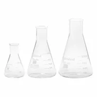 UNITED SCIENTIFIC SUPPLIES INC Glass Flasks: 50 mL_150 mL_200 mL, Colorless, Conical (MPN FGSET3)