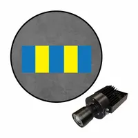 VISUAL WORKPLACE INC. Virtual Safety LED Walkway: Virtual Safety LED Walkway, Blue/Yellow Stripe (MPN 66-3139-601EX-PS407)