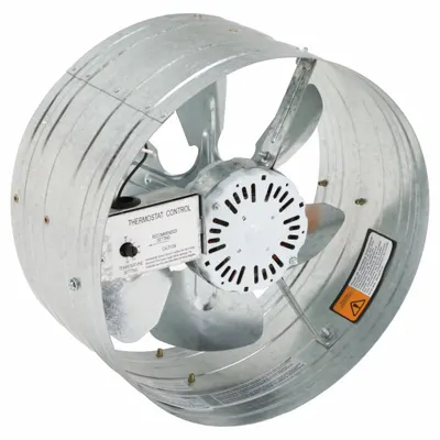Dayton Attic Exhaust Fan: Gable Mount, Electric Motor, Max. 1,630 sq ft Attic - Gable-Mount Attic Exhaust Fans