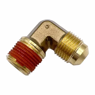 PARKER Flared Fitting Elbow: 3/8 in OD x 1/4 in Pipe Fitting Size, Flared/Threaded - Standard Brass 45-Degree Flare Tube Fittings