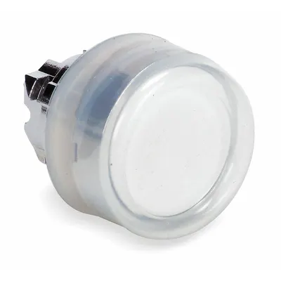 SCHNEIDER Flush Push Button: 22 mm Mounting Size, Metallic - Illuminated Flush-Mount Push-Button Operators