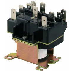 General-purpose relay with DPDT contact form, featuring both normally closed and normally open contacts. Coil rated for 208/240V AC. Suitable for use in industrial control circuits, HVAC systems, and automation panels where switching of two independent circuits is required.