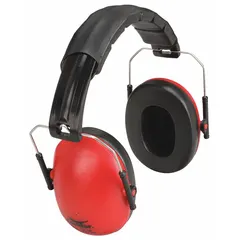 Passive over-the-head earmuff with a 21 dB NRR rating. Features foldable PVC ear cups and steel wire construction. Suitable for general-purpose hearing protection in industrial environments such as machining and material handling.
