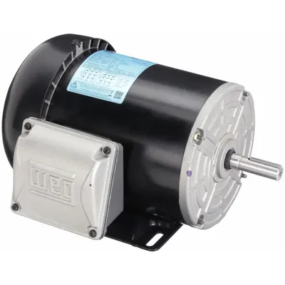 WEG General Purpose Motor: Rigid Base Mount, Totally Enclosed Fan Cooled, 1/2 hp - Rigid Base 3-Phase General Purpose AC Motors
