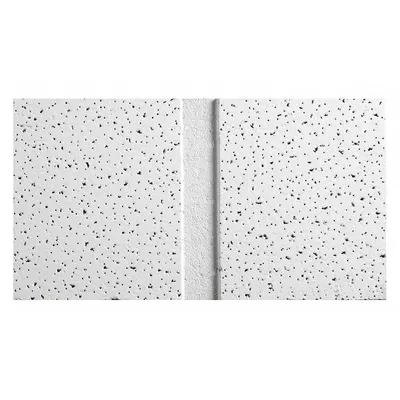 ARMSTRONG Ceiling Tile: 1761C, Fine Fissured, 24 in x 48 in, Angled Tegular, 0.55 NRC - General Purpose Tiles