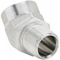 PARKER Metal Pipe Elbow: 45° Elbow, Steel, 1/4 in x 1/4 in, Male NPT Threaded x Female NPT Threaded (MPN 1/4 CD45-S)