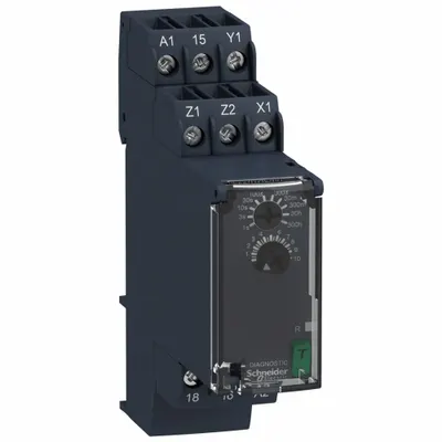 SCHNEIDER Time Delay Relay: DIN-Rail Mounted, 24 to 240V AC/DC, 8 A - DIN-Rail Mounted Relays