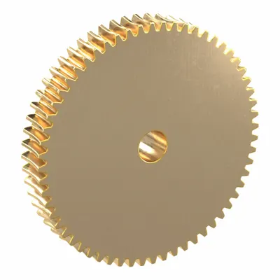 KHK GEARS Worm Wheel: Reduction Ratio 60, Module m 1.5, Right Hand, 20° Pressure Angle - Metric Worm Wheels