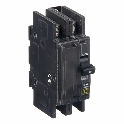 SQUARE D Miniature Circuit Breaker: 30 A, 120/240V AC, Single Phase, 10kA at 120/240V AC - QOU Series, Unit-Mount Square D Miniature Circuit Breakers