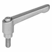 JW WINCO Adjustable Handles; Adjustable Levers: SS, M6 Thread, 25 mm Thread Lg, 45 mm Lg (MPN 300.5-45-M6-25-IS)