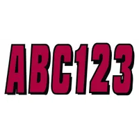 Letter and Number Label Set: Gen Identification/USCG, 3 in Character Ht, Proprietary, Black/Red (MPN GROBLK320)