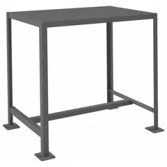Fixed-height steel-top worktable with a 36 in x 24 in work surface and 2000 lb overall load capacity. Constructed with a steel top, this unit is not expandable or modular. Suitable for stationary bench work in industrial workshops, assembly lines, and maintenance areas for heavy-duty tasks such as fabrication, repair, and inspection.