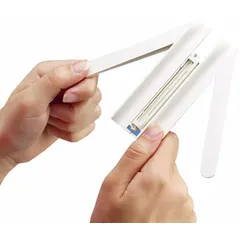 Cable harness sleeving installation tool for use with PW75F Series cable wrap. Made of ABS, white color, 4.33 in overall length. Used to install cable wrap onto wire harnesses in electrical panels, data centers, and manufacturing.