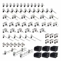 TRITON PRODUCTS Pegboard Kit: 66 Hooks, Locking Clip, Surface, Stainless Steel (MPN SSLH2-Kit)