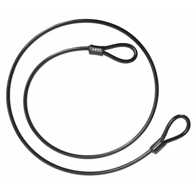 ABUS Security Cables: Straight Cable, 16 1/2 ft Lg, 25/64 in Cable Dia