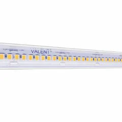 This LED tape light operates at 24 V DC, consuming 4.3 W and delivering 472 lm with a 3500K white light. It is dimmable and features a top-bend design for flexible installation along edges or corners. The tape light includes a spool and has a maximum run of 29 ft. Suitable for accent, task, or under-cabinet lighting in commercial and residential spaces.