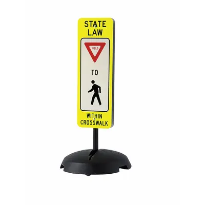 TAPCO State Law Yield To Pedestrians Within Crosswalk Sign - State Law Yield To Pedestrians Within Crosswalk Signs