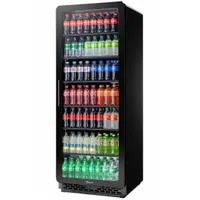 TRUE REFRIGERATION Refrigerated Merchandiser: 78 1/2 in x 30 in x 29 1/2 in, Black, Curved Glass (MPN CVM-27-HC~EGC01)