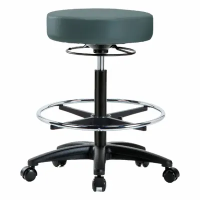 OEM Stool: Vinyl, Ht Range 24 1/2 in to 34 1/2 in, 17 in Seat Wd, 17 in Seat Dp - Vinyl Lab Stools