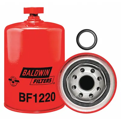 BALDWIN FILTERS Fuel Filter: Spin-On, 3 11/16 in Outside Dia, 1"-14 Thread Size, Cellulose - Spin-On Fuel Filters