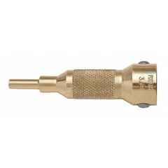 Steel setting tool with plain finish and female threaded connection, designed for installing 1/4 in drop-in anchors into concrete or masonry. The 39/64 in overall length allows proper expansion of the anchor for secure fastening in construction and mechanical applications.