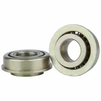 WJB BEARING Unground Radial Ball Bearing: UGF.375X1.125, 3/8 in Bore, 1.25 in Flange Dia, Open