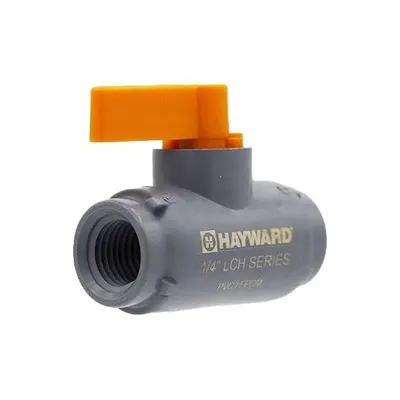 HAYWARD Manual Two-Way Ball Valve: 1/4 in, PVC, Straight, FNPT x FNPT - PVC Ball Valves