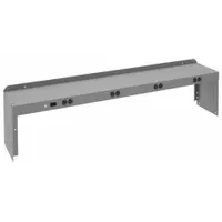 TENNSCO Electronic Riser: 60 in Overall Wd, 10 in Overall Dp, Gray, Carbon Steel, Steel, 12 in (MPN REI-1060-WK-1)