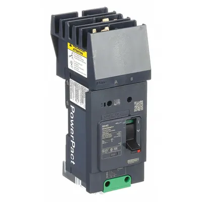 SQUARE D Molded Case Circuit Breaker: 40 A Amps, 25kA at 277/408V AC, Fixed, AB - B-Frame Square D Molded Case Circuit Breakers