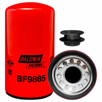 BALDWIN FILTERS Fuel Filter: Spin-On, 4 3/4 in Outside Dia, M90 x 2.0 Thread Size, Cellulose - Spin-On Fuel Filters