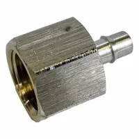 Mini Barb Fitting: FNPT x Tube, 3/16 in ID Size, Aluminum, 31/32 in Overall Lg (MPN 1/4FB5-AL)