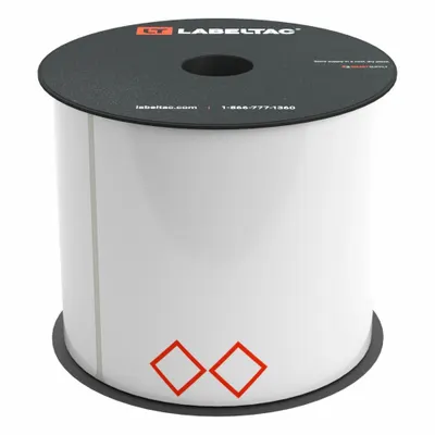 CREATIVE SAFETY SUPPLY LabelTac GHS Supply: No Legend, GHS Die-Cut Label Supply with Pre-Printed Red GHS Diamonds - LabelTac GHS CLP 2-Diamond Chemical Precut Label Rolls
