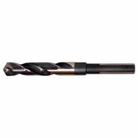 CLE-LINE Silver and Deming Drill: 1-9/64", 118° Split Point, Black & Gold HSS, 3-Flats Shank (MPN C27607)