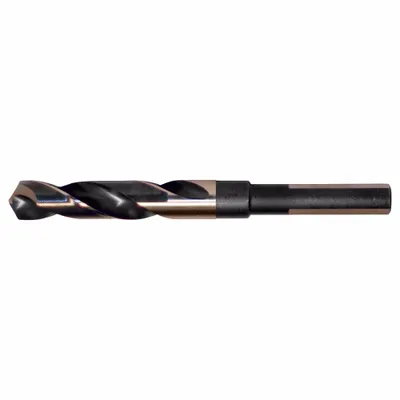 CLE-LINE Silver and Deming Drill: 1-9/64", 118° Split Point, Black & Gold HSS - High-Speed Steel Silver & Deming Drill Bits